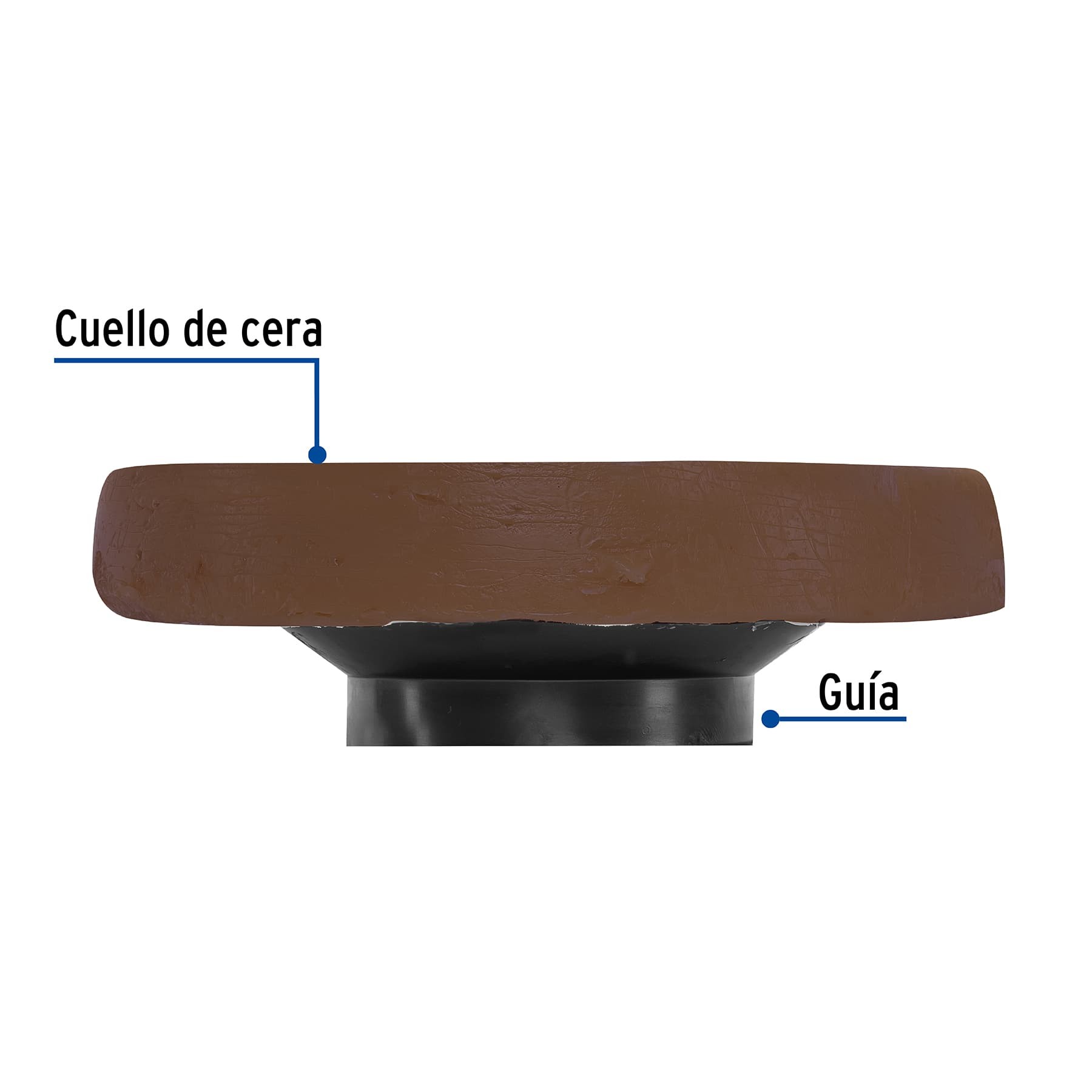 Cuello de cera con guía para WC robusto 250 g Foset Cuellos De Cera