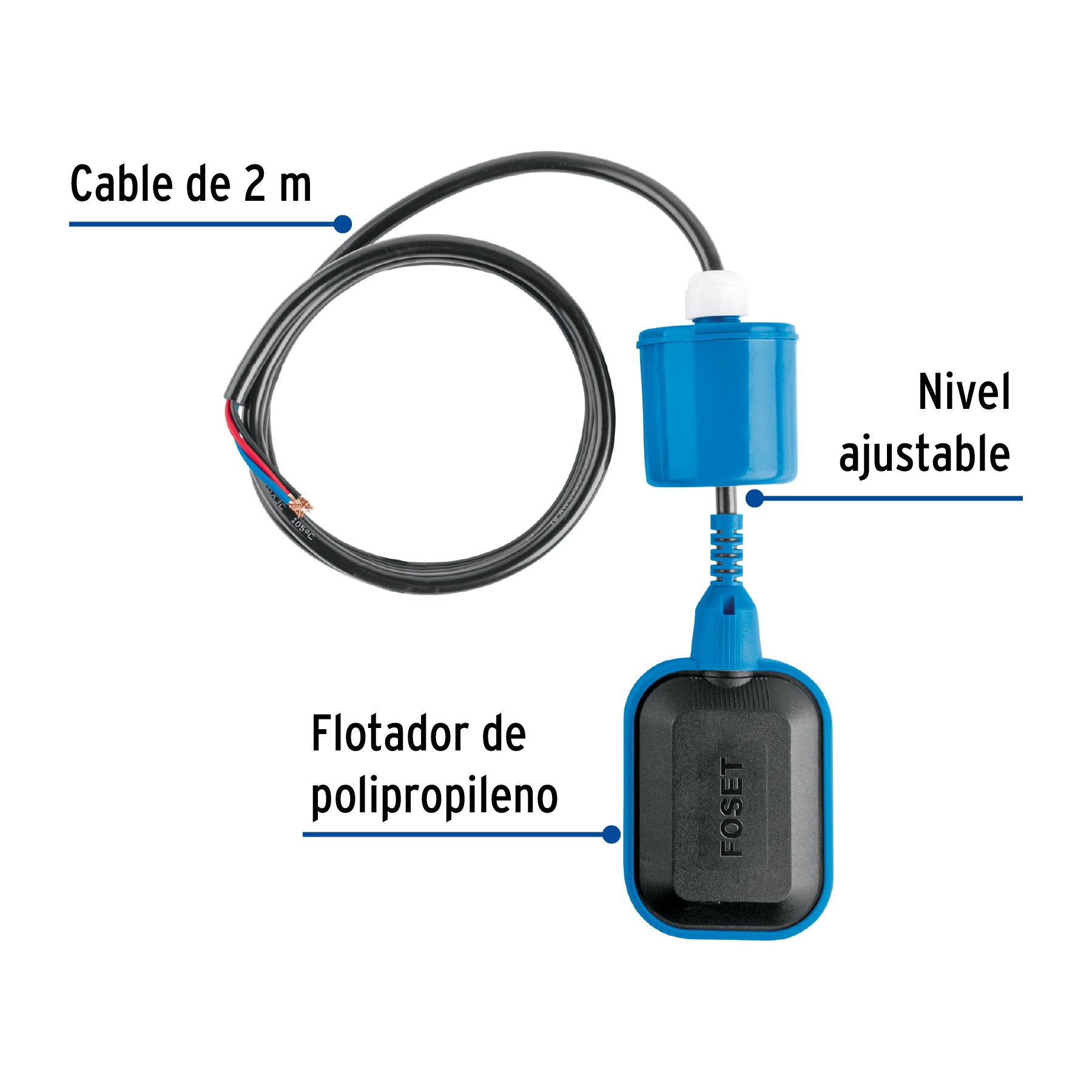 Flotador El Ctrico Con Cable De M Foset Flotadores Y Varillas