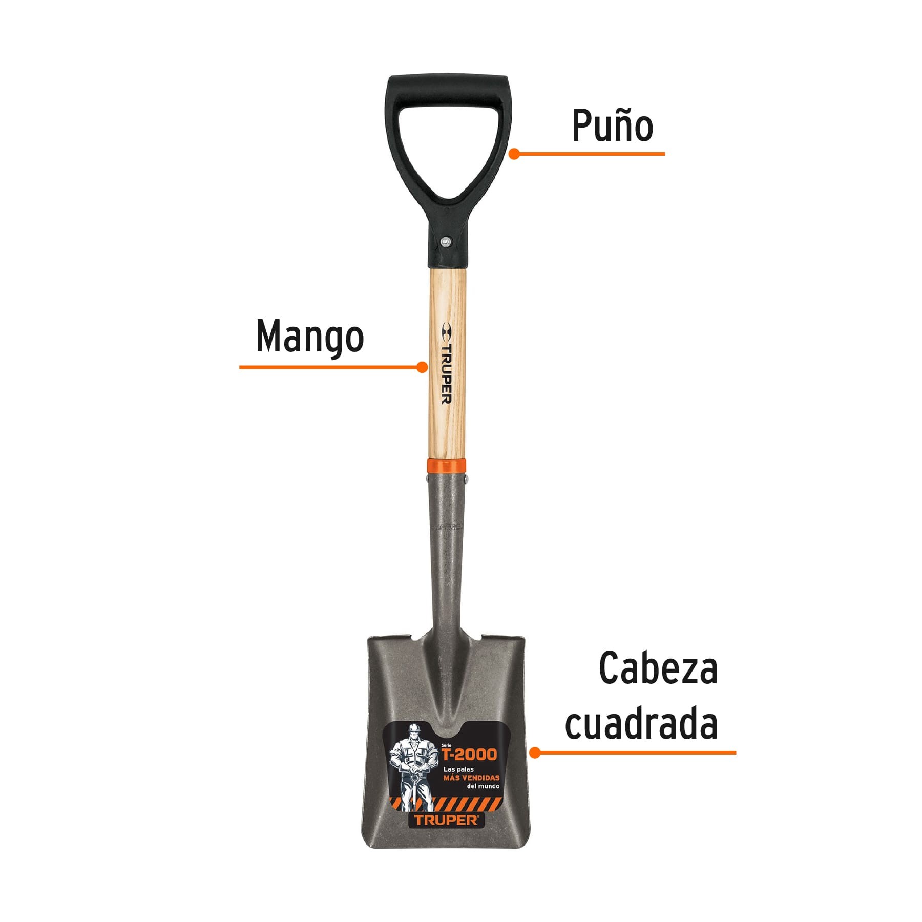 Pala Cajuelera Cuadrada Pu O D Mango De Madera Truper Palas