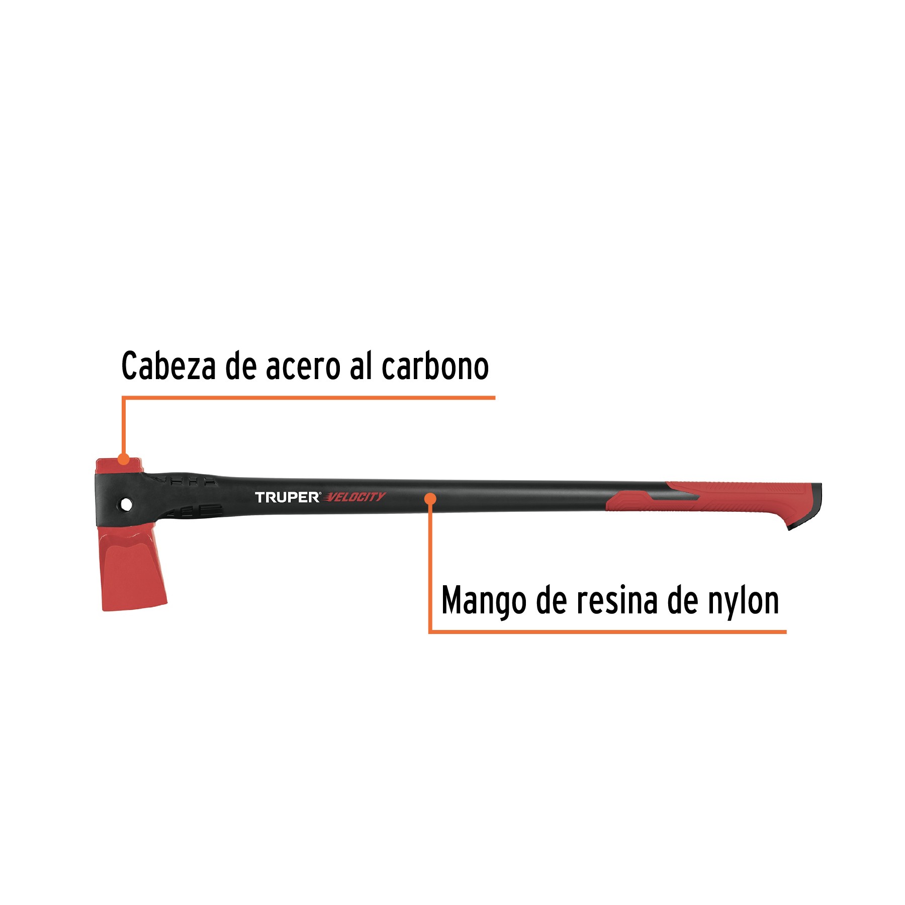 Hacha Para Rajar Madera 4 Lb Mango De Nylon De 36 Truper Hachas 100176