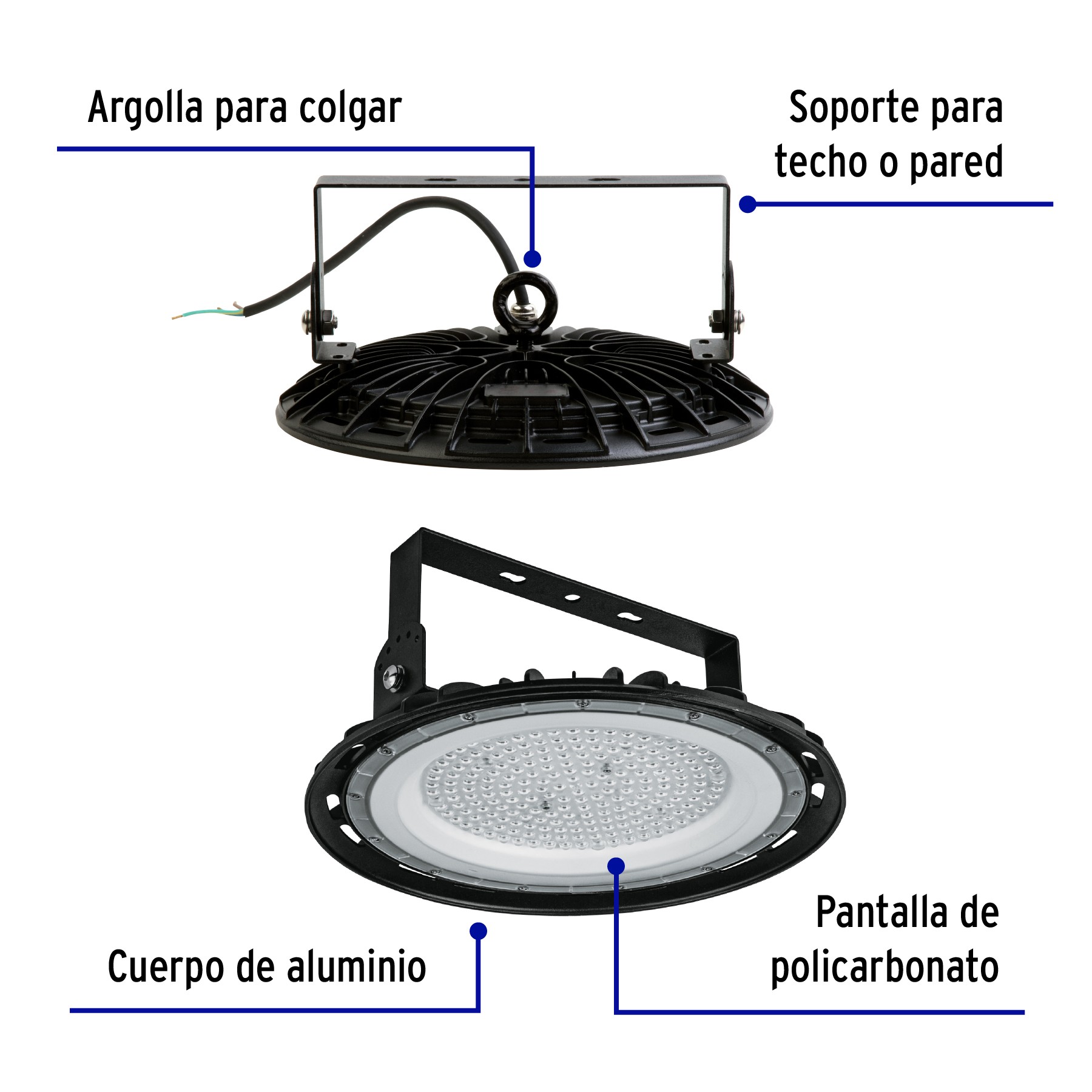 Luminario De Led W High Bay Volteck Luminarios Colgantes Y