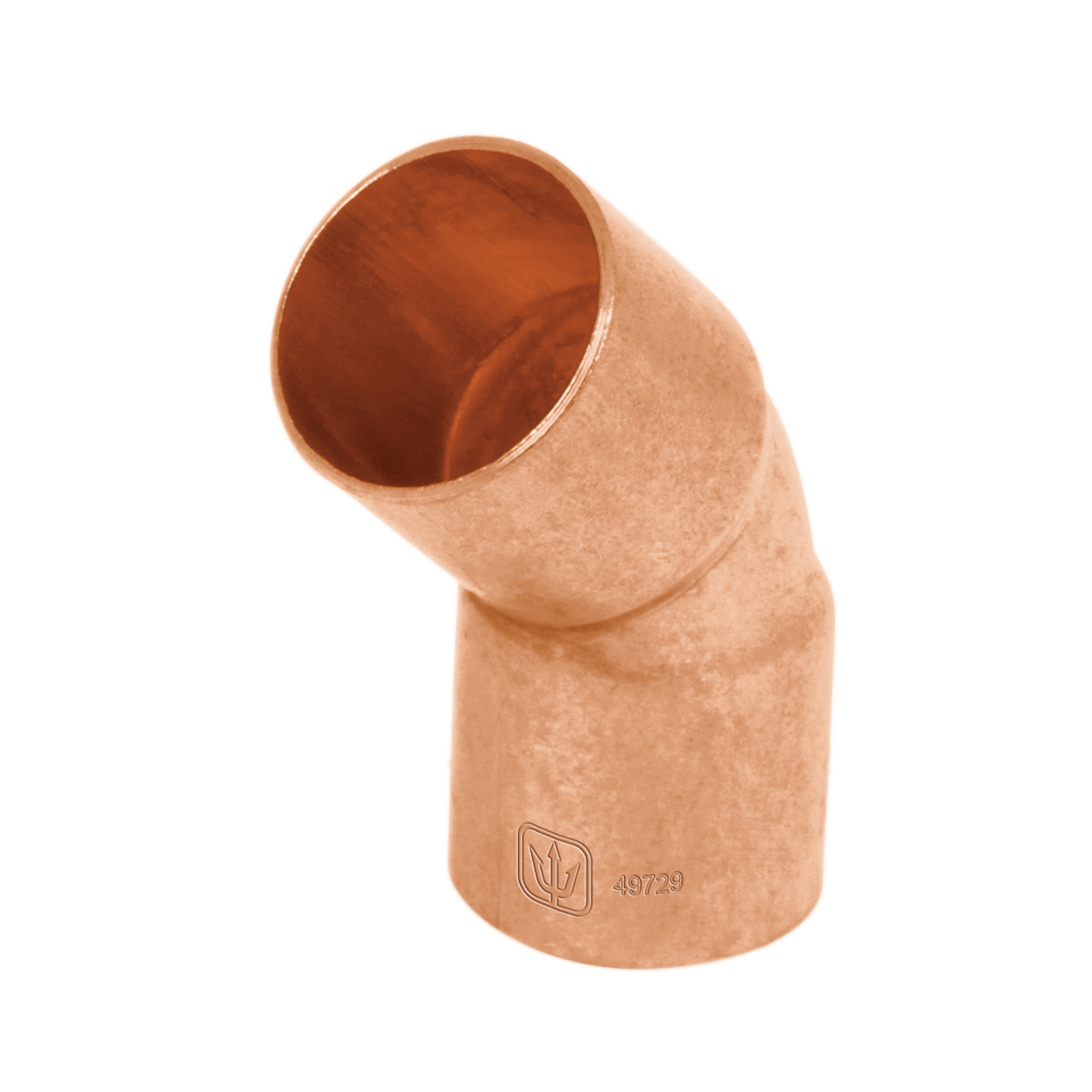 49729 3/4" Copper elbow, 45º