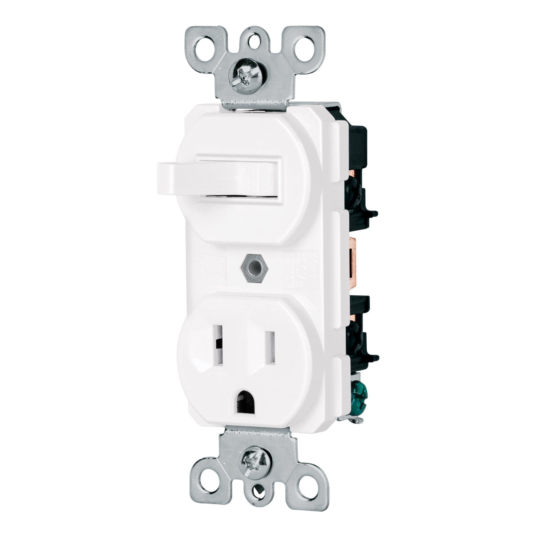 47728 Interruptor de palanca con contacto, Standard, blanco