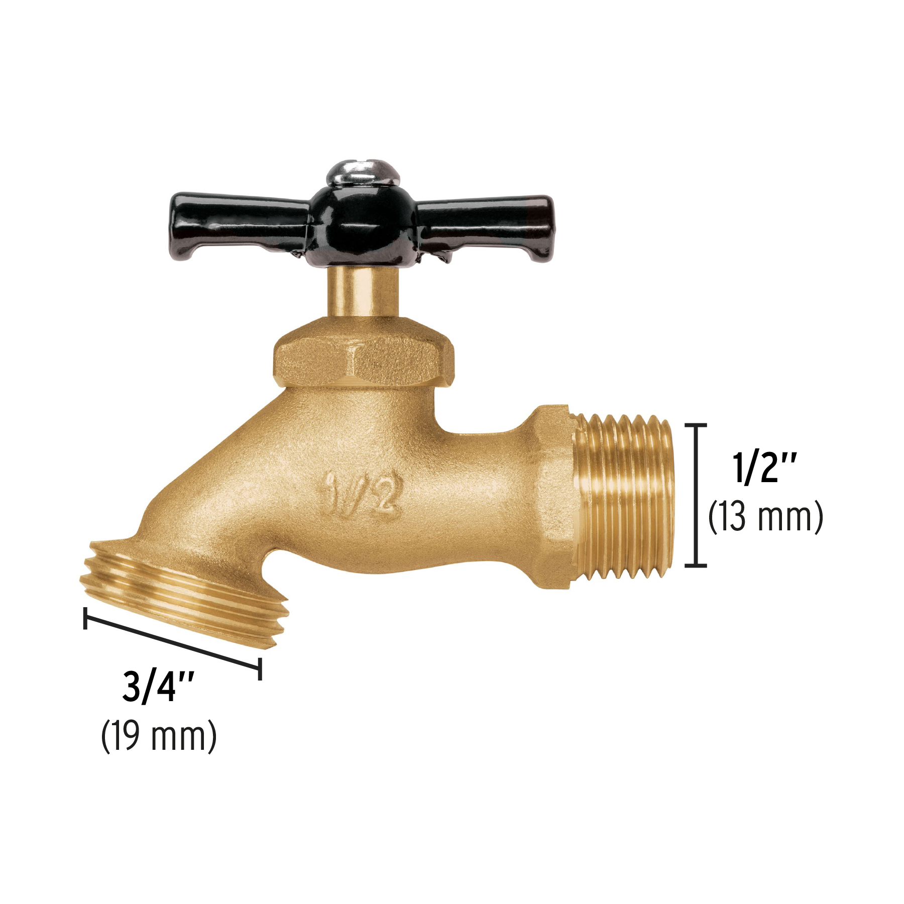 22146 Llave manguera laton 1/2" 100 g.Pretul