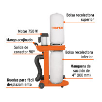 Colector de polvo 1 HP, Truper