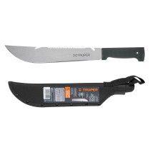 Machete rambo 12" cacha inyectada negra, con funda, Truper