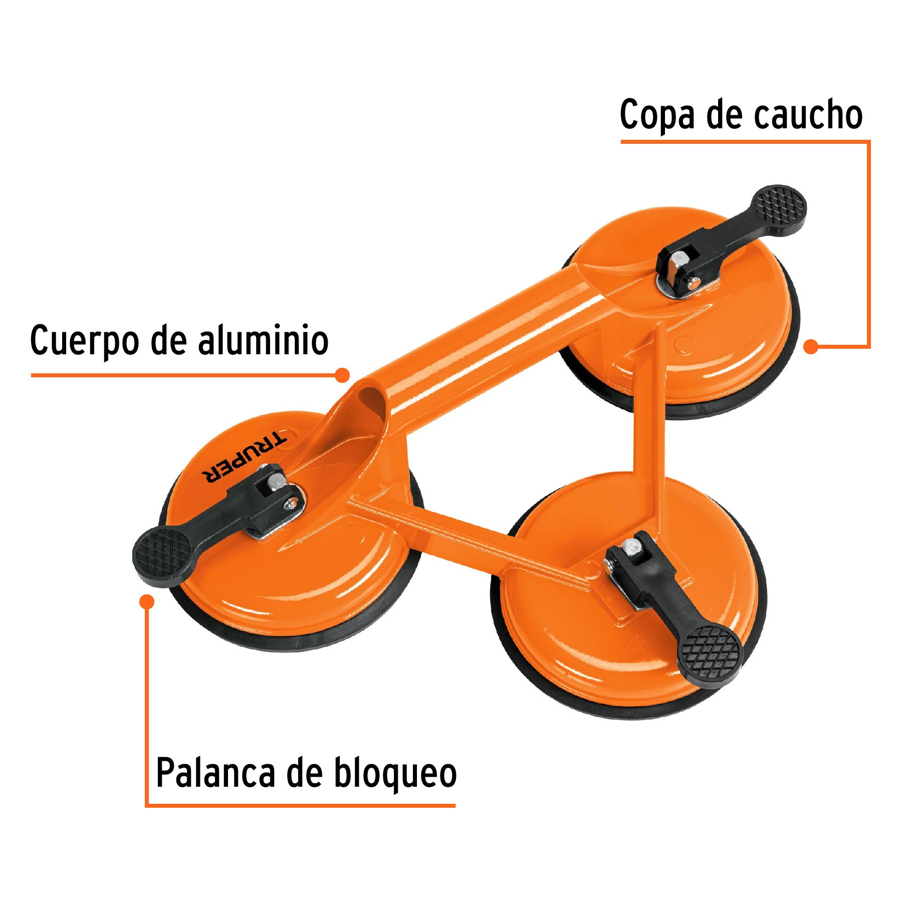  SILATU Ventosas de vidrio para levantar vidrio grande, mango de  triple ventosa, ventosas de vidrio para mover vidrio, mármol, azulejos de  cerámica, electrodomésticos, espejos, etc. (1 unidad) : Hogar y Cocina