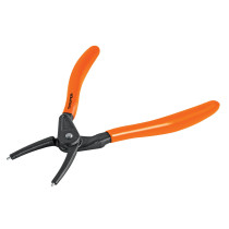 Pinza punta recta 7" para cerrar anillos, mango de PVC