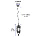 Arbotante de LED 8 W tipo farol colgante negro, Volteck