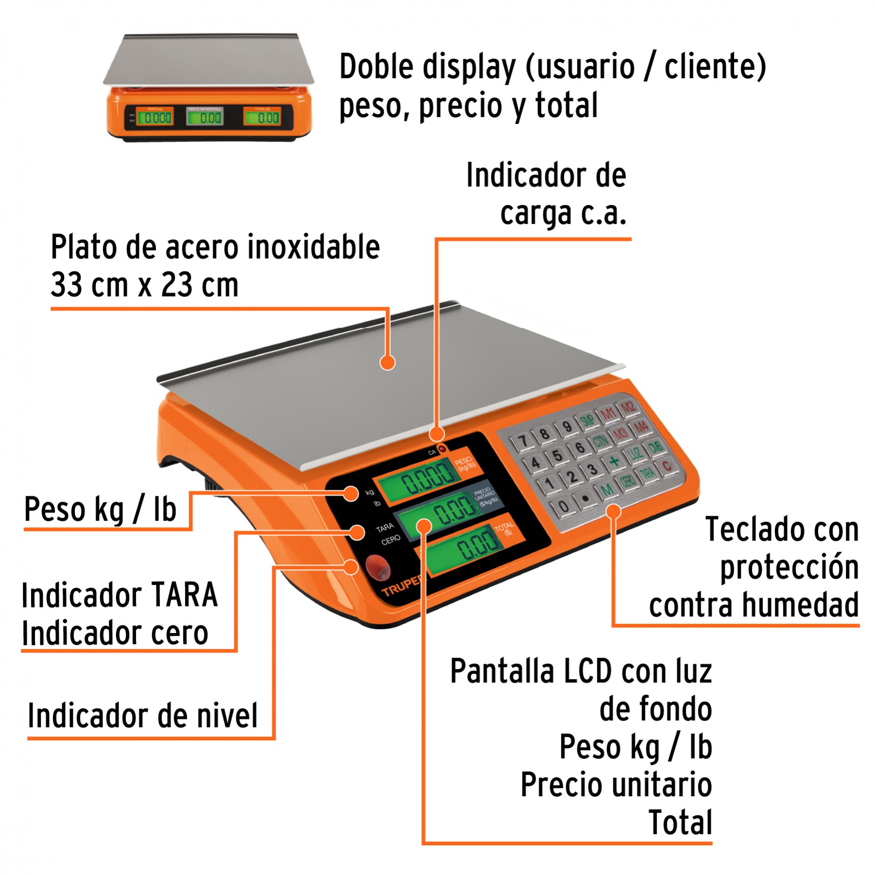 Báscula Digital Silverline DC-BCR-40 40 Kg