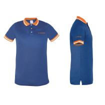 Playeras polo performance azul, para caballero