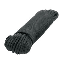 Piola de Nylon Paracord de 4mm x 30 m, negro, Fiero