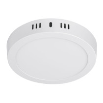 Luminario LED tipo plafón 12 W, redondo, luz cálida, blanco