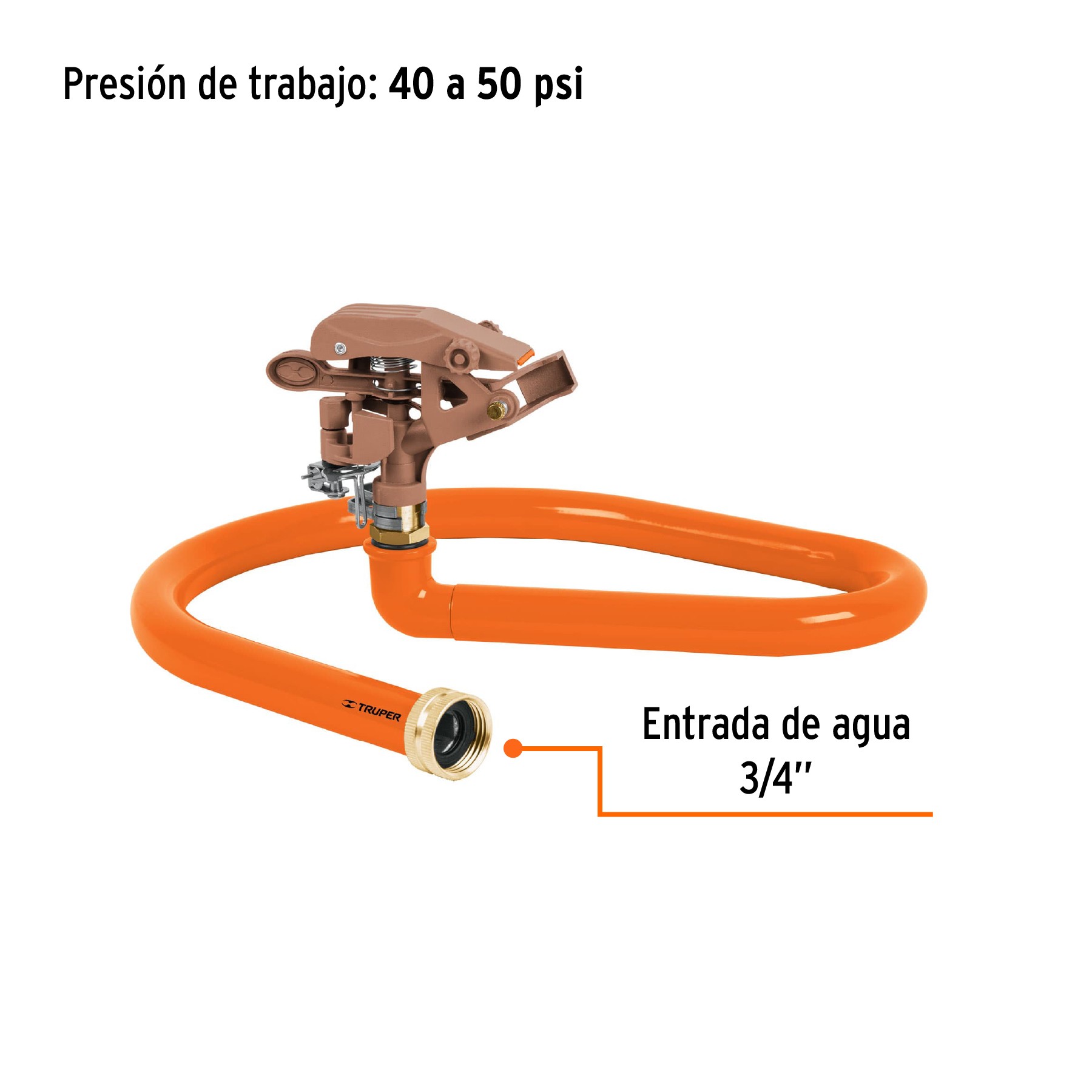 Aspersor Base Metálica Tipo Manguera Truper Aspersores Y Estaca 10312