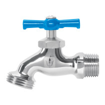 Llave para manguera, cromada, 130 gr, entrada 1/2", Foset