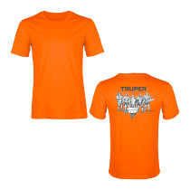 Playeras naranja estampada 100% algodón