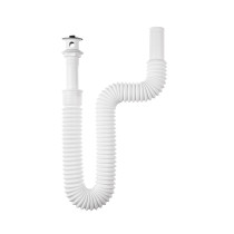 Céspol flexible para lavabo, 90 cm, arillo metálico, Foset