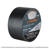 Cinta negra para ducto 10m x 48mm, espesor 0.19mm, Truper