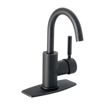 Monomando corto para lavabo, negro mate, Foset