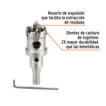 Brocasierra de carburo de tungsteno, 1-1/8", Truper