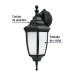 Arbotante de LED 8 W tipo farol suspendido negro, Volteck