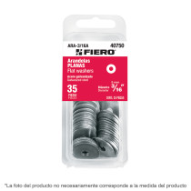 Blíster con 6 arandelas planas de 1/2", Fiero