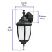 Arbotante de LED 8 W tipo farol suspendido negro, Volteck