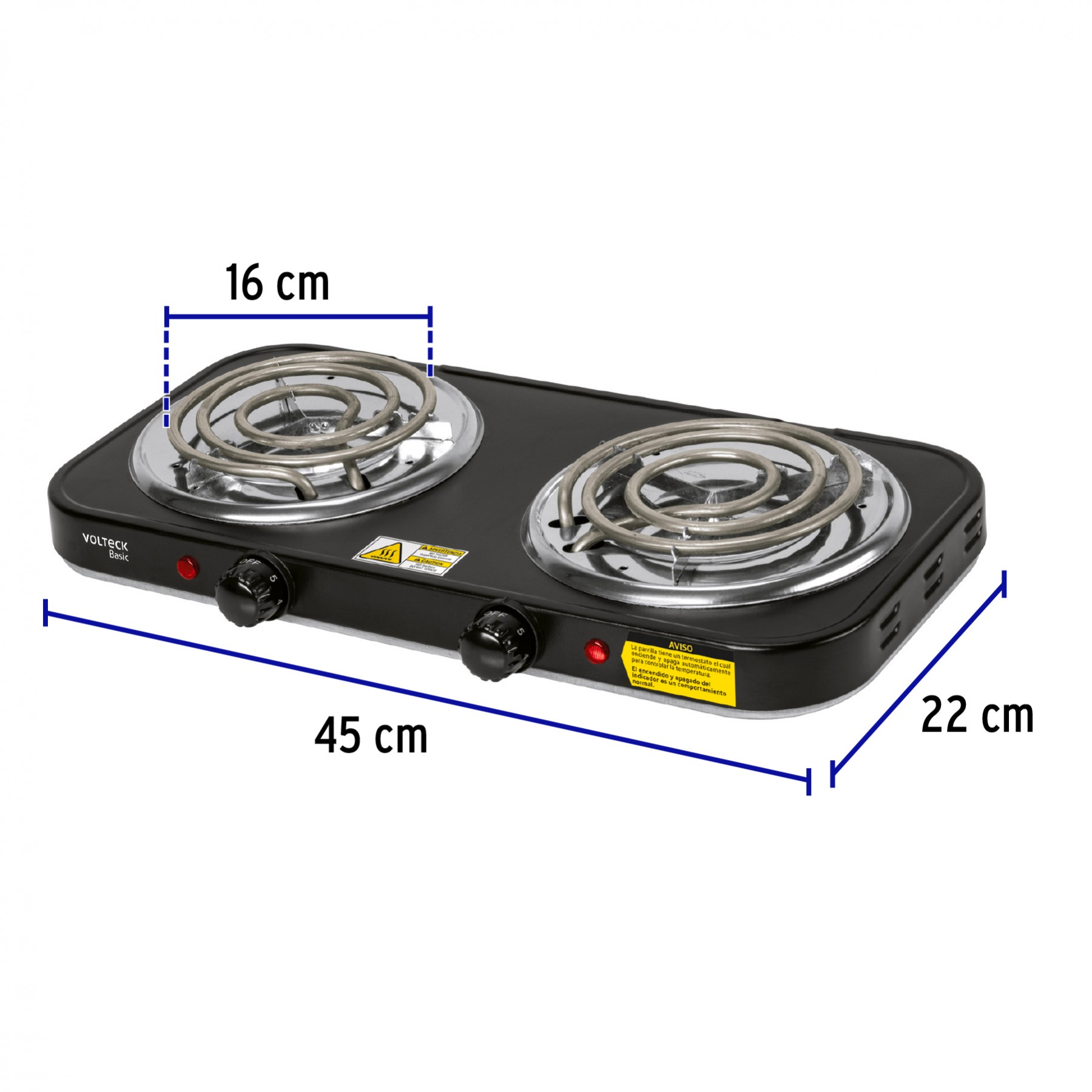 Parrilla Electrica de Inducción 2 Zonas 110V PIV2 Avera