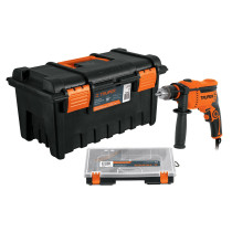 Rotomartillo 1/2" 650 W, caja para herramienta y organizador