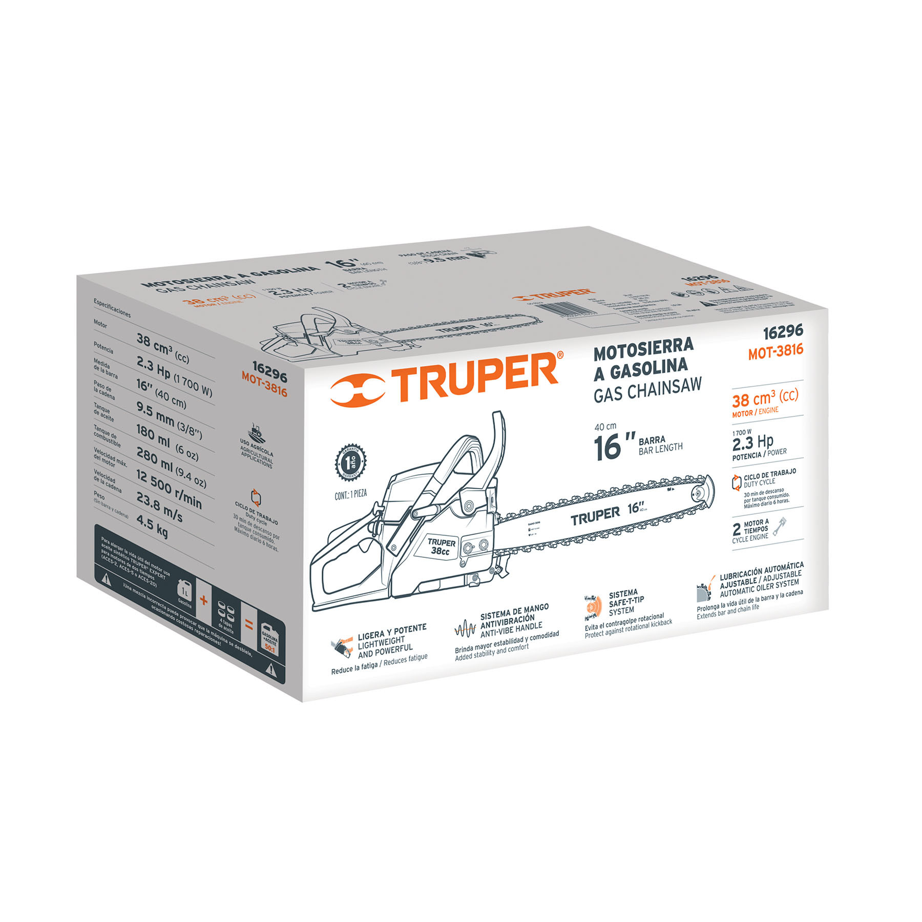 Caja de empaque de repuesto para MOT-3816, Truper