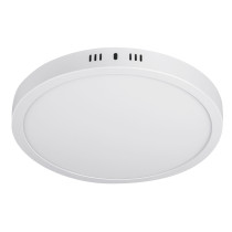 Luminario LED tipo plafón 24 W, redondo, luz cálida, blanco