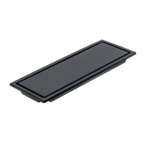 Resumidero largo reversible de 12", acero inox, negro, Aqua