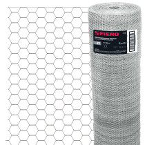 Rollos de mallas hexagonales de acero galvanizado, 45 m