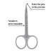 Tijera 3-1/2" acero inox punta curva para manicure, Pretul