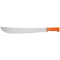 Machete estándar 18" cacha naranja remachada, en bolsa