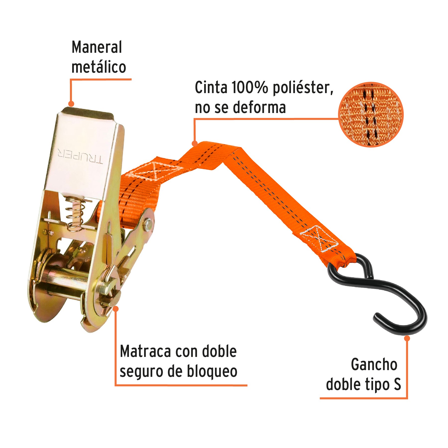 Juego De Sujetadores Con Matraca Carga M Xima Kg Herramientas