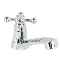 Llave individual para lavabo, ABS, maneral cruceta, Basic