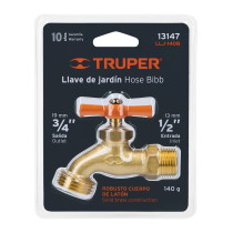 Llave de nariz para jardín, 1/2" en blíster, Truper