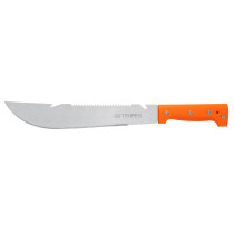 Machete rambo 12" cacha remachada naranja, Truper