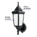 Arbotante de LED 8 W tipo farol soportado negro, Volteck