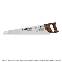 Serrucho Rapid 20", 7 DPP, mango de madera, Truper