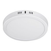 Luminario LED tipo plafón 18 W, redondo, luz cálida, blanco