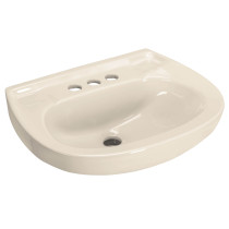 Lavabo cerámico con rebosadero, marfil, Foset