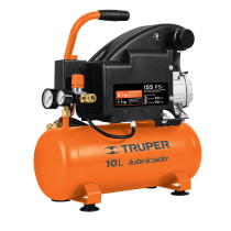 Compresor de aire, lubricado, horizontal 10L 2HP 127V Truper